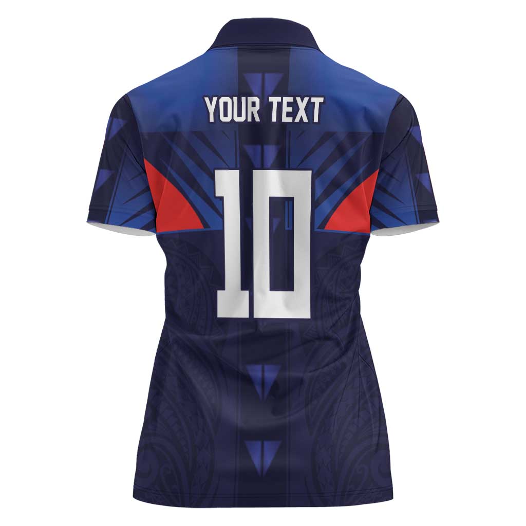 Custom Rugby Samoa Women Polo Shirt Siva Tau Spirit Sporty Vibes LT03 - Polynesian Pride