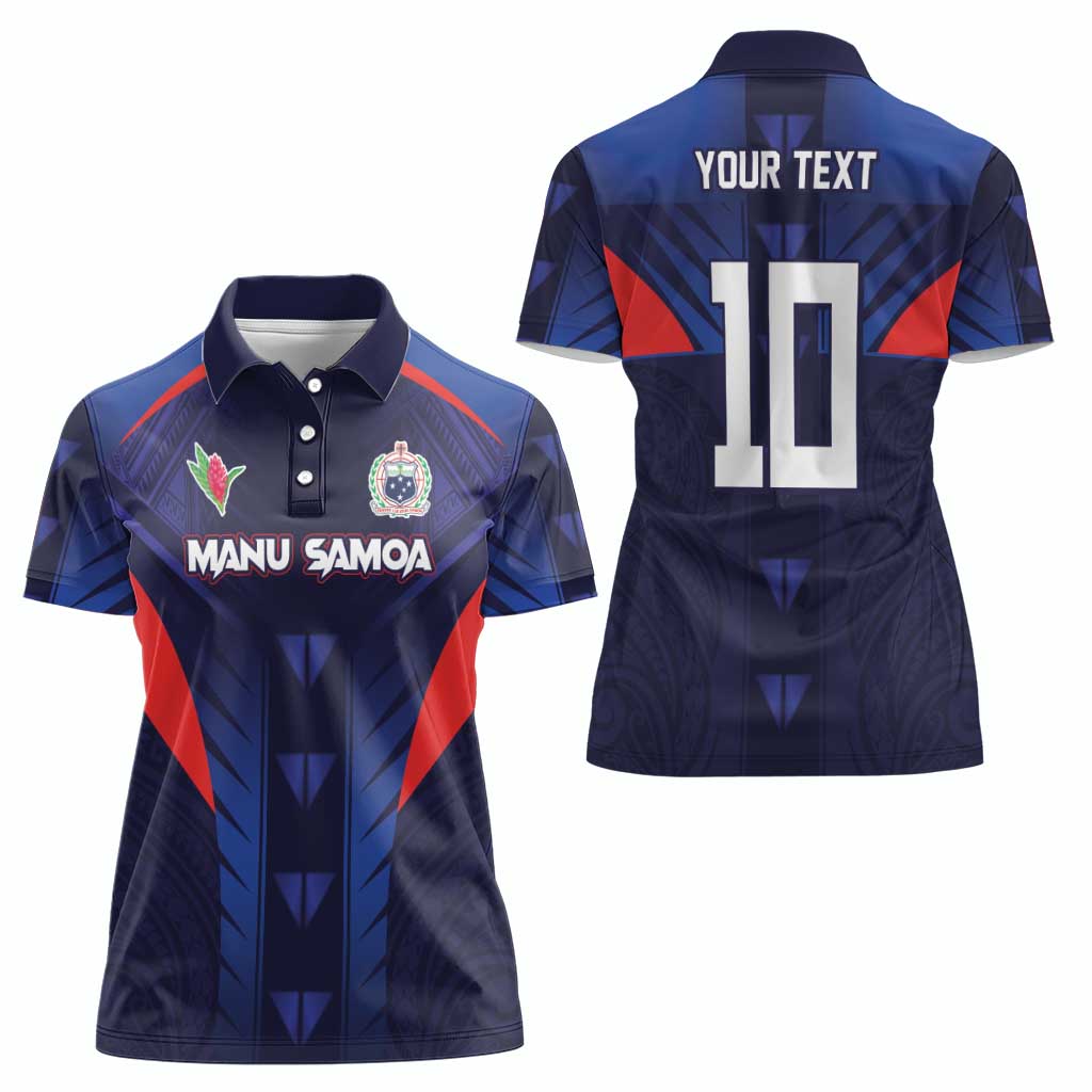 Custom Rugby Samoa Women Polo Shirt Siva Tau Spirit Sporty Vibes LT03 - Polynesian Pride