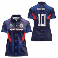 Custom Rugby Samoa Women Polo Shirt Siva Tau Spirit Sporty Vibes LT03 - Polynesian Pride