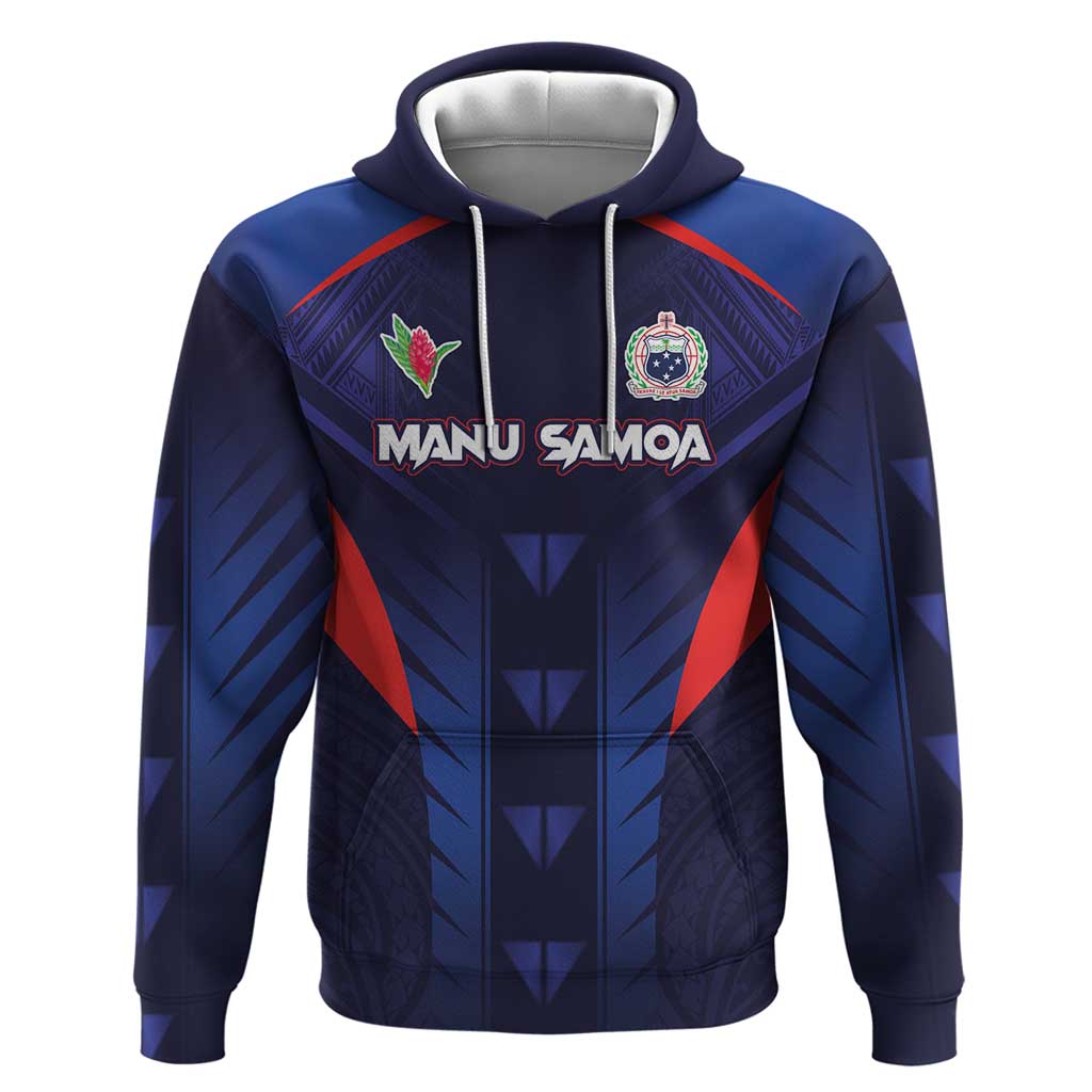 Custom Rugby Samoa Zip Hoodie Siva Tau Spirit Sporty Vibes - Polynesian Pride