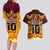 Custom PNG Port Moresby Vipers Rugby Couples Matching Long Sleeve Bodycon Dress and Hawaiian Shirt Fire Vipers Mix PNG Bird Polynesian Tattoo LT03 - Polynesian Pride