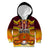 Custom PNG Port Moresby Vipers Rugby Kid Hoodie Fire Vipers Mix PNG Bird Polynesian Tattoo LT03 Yellow - Polynesian Pride