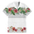 Hawaiian Tropical Flowers and Tribal Polynesian Tattoo Hawaiian Shirt White Color