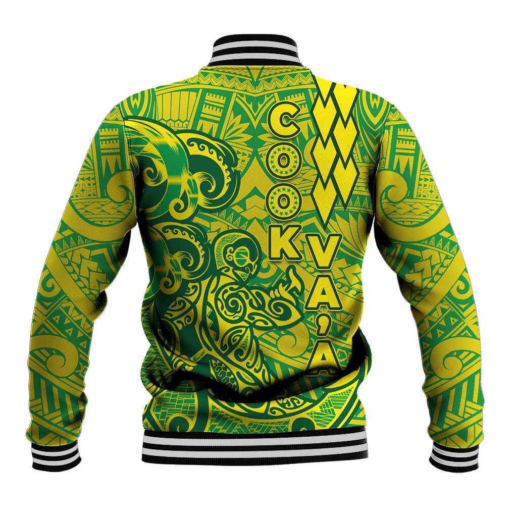 Cook Islands Va'a Polynesian Art Tattoo Baseball Jacket National Color LT03 - Polynesian Pride