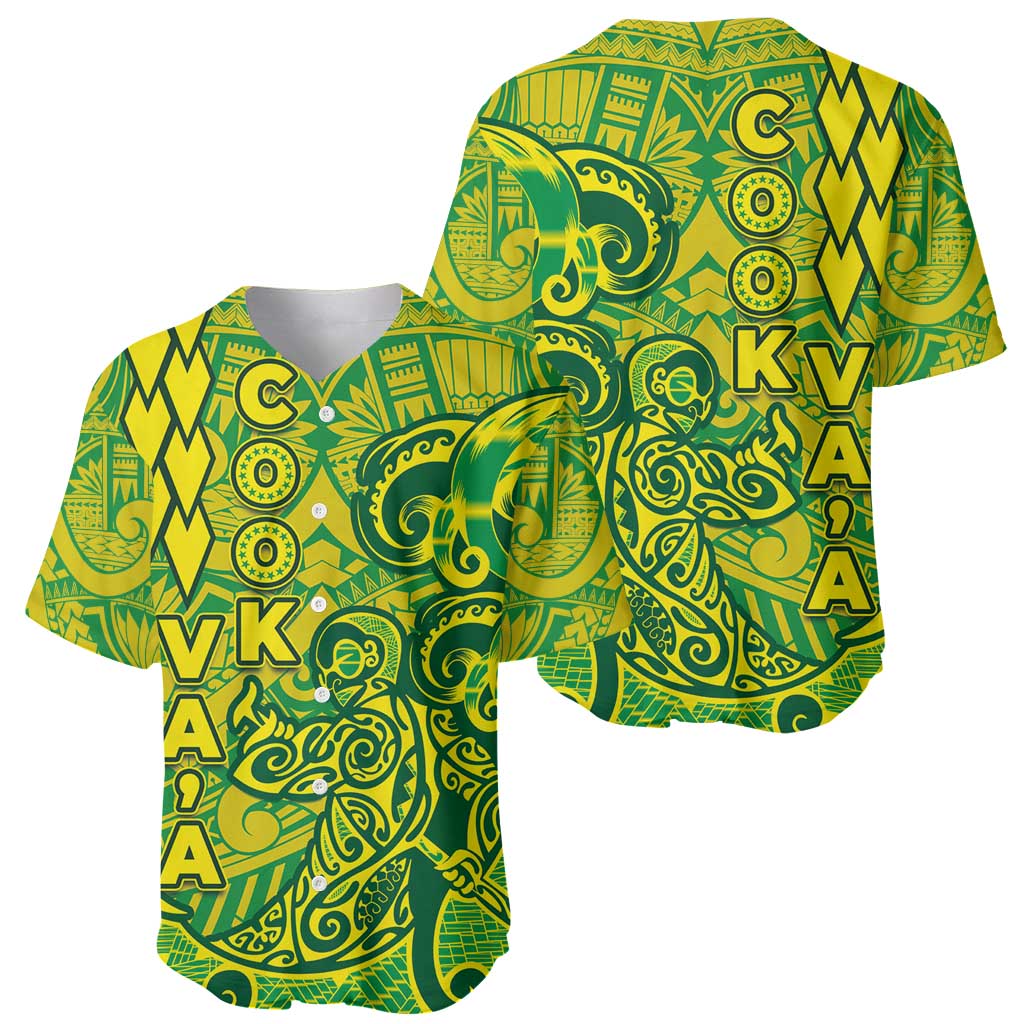 Cook Islands Va'a Polynesian Art Tattoo Baseball Jersey National Color LT03 - Polynesian Pride