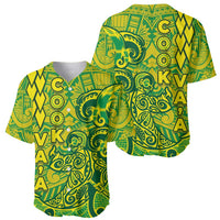 Cook Islands Va'a Polynesian Art Tattoo Baseball Jersey National Color LT03 - Polynesian Pride