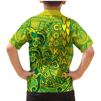 Cook Islands Va'a Polynesian Art Tattoo Family Matching Mermaid Dress and Hawaiian Shirt National Color LT03 - Polynesian Pride