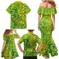Cook Islands Va'a Polynesian Art Tattoo Family Matching Mermaid Dress and Hawaiian Shirt National Color LT03 - Polynesian Pride