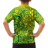 Cook Islands Va'a Polynesian Art Tattoo Family Matching Summer Maxi Dress and Hawaiian Shirt National Color LT03 - Polynesian Pride