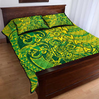 Cook Islands Vaa Polynesian Art Tattoo Quilt Bed Set National Color