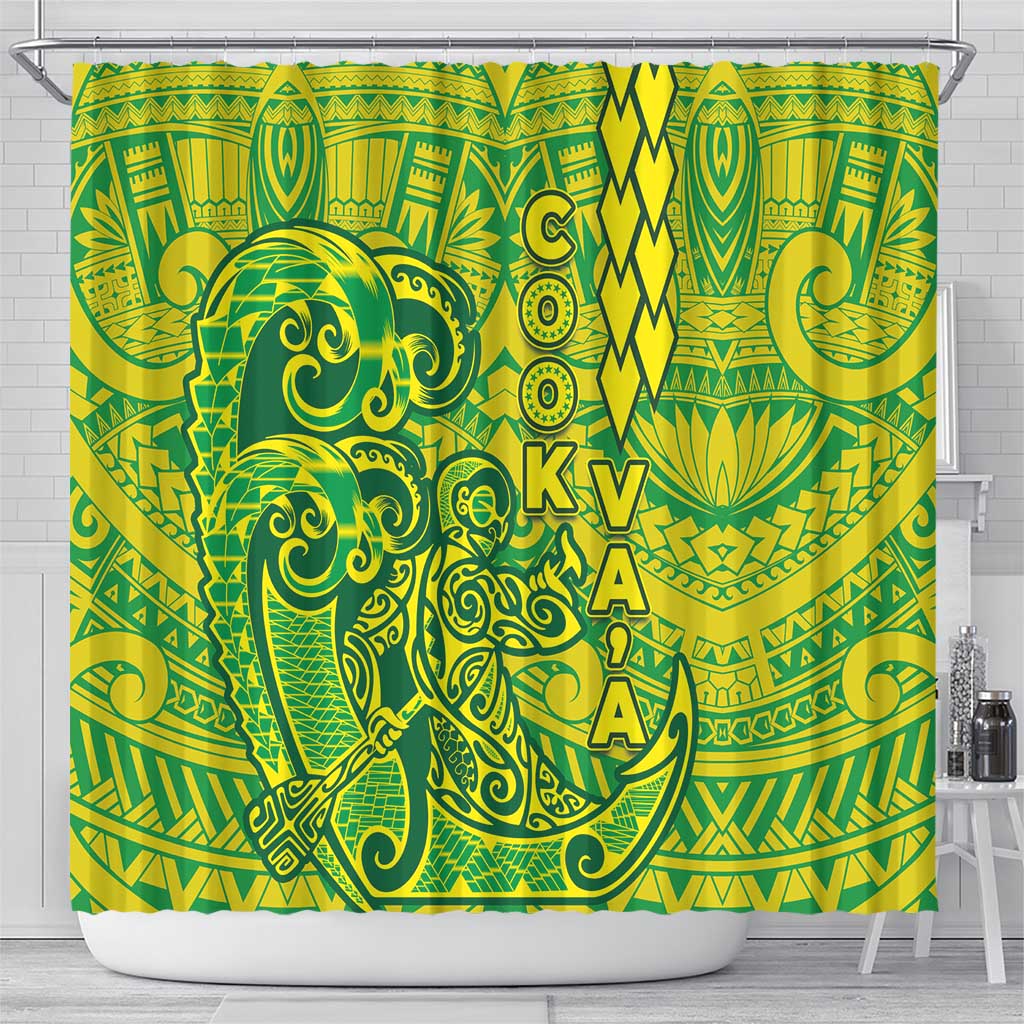 Cook Islands Va'a Polynesian Art Tattoo Shower Curtain National Color LT03 - Polynesian Pride