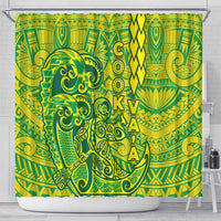 Cook Islands Va'a Polynesian Art Tattoo Shower Curtain National Color LT03 - Polynesian Pride