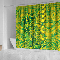 Cook Islands Va'a Polynesian Art Tattoo Shower Curtain National Color LT03 - Polynesian Pride