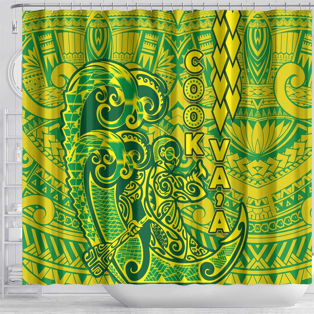 Cook Islands Va'a Polynesian Art Tattoo Shower Curtain National Color LT03 - Polynesian Pride