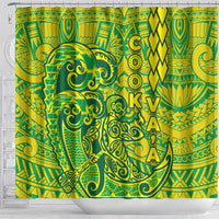Cook Islands Va'a Polynesian Art Tattoo Shower Curtain National Color LT03 - Polynesian Pride