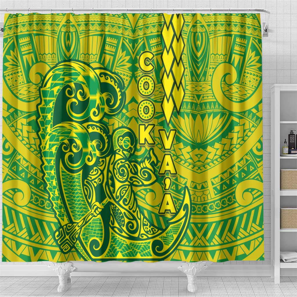 Cook Islands Va'a Polynesian Art Tattoo Shower Curtain National Color LT03 - Polynesian Pride