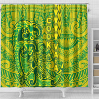 Cook Islands Va'a Polynesian Art Tattoo Shower Curtain National Color LT03 - Polynesian Pride