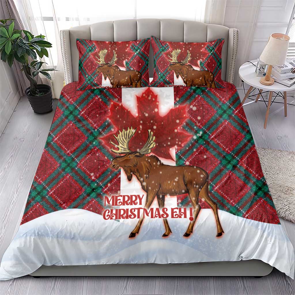 Canadian Christmas - Moose and Maple Retro Style Bedding Set