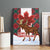 Canadian Christmas - Moose and Maple Retro Style Canvas Wall Art