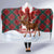 Canadian Christmas - Moose and Maple Retro Style Hooded Blanket