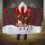 Canadian Christmas - Moose and Maple Retro Style Hooded Blanket