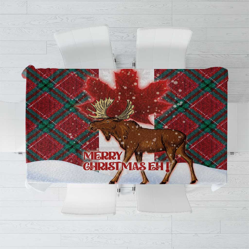 Canadian Christmas - Moose and Maple Retro Style Tablecloth LT03 Red - Polynesian Pride