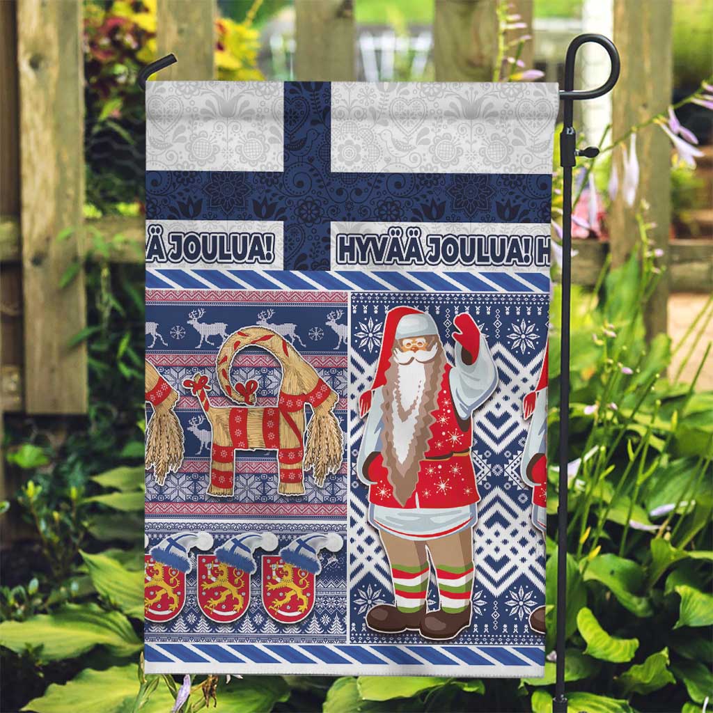 Yule Goat Joulupukki Finnish Christmas Garden Flag Scandinavian Pattern