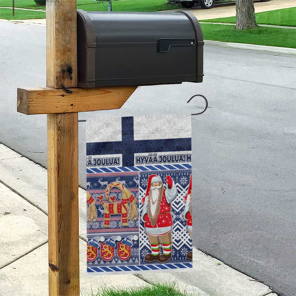Yule Goat Joulupukki Finnish Christmas Garden Flag Scandinavian Pattern