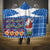 Santa Claus Thistle Scottish Christmas Hooded Blanket Tartan Pattern