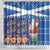 Santa Claus Thistle Scottish Christmas Shower Curtain Tartan Pattern