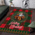 Santa and Higland Cows Scottish Christmas Area Rug Tartan Pattern