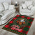 Santa and Higland Cows Scottish Christmas Area Rug Tartan Pattern