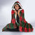 Santa and Higland Cows Scottish Christmas Hooded Blanket Tartan Pattern