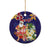 Hawaii Honu Mele Kalikimaka Ceramic Ornament Santa Tropical Flower Aloha Summer Blue Version LT03 - Polynesian Pride