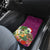 Hawaii Honu Mele Kalikimaka Car Mats Santa Tropical Flower Aloha Summer Pink Version LT03 - Polynesian Pride