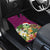 Hawaii Honu Mele Kalikimaka Car Mats Santa Tropical Flower Aloha Summer Pink Version LT03 - Polynesian Pride