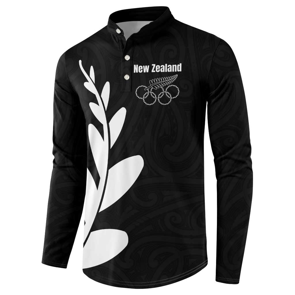 Personalised New Zealand Canoeing Special Jersey Button Sweatshirt
