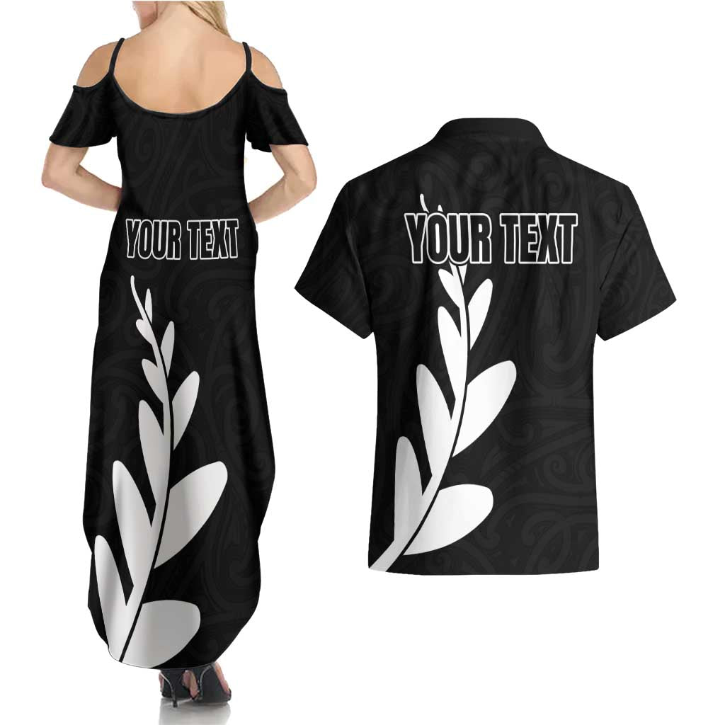 Personalised New Zealand Canoeing Special Jersey Couples Matching Summer Maxi Dress and Hawaiian Shirt