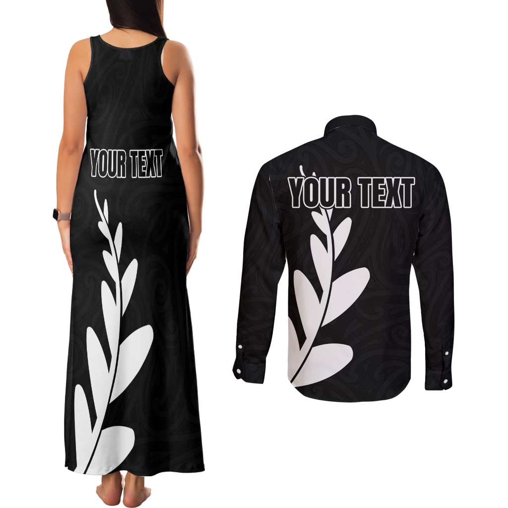 Personalised New Zealand Canoeing Special Jersey Couples Matching Tank Maxi Dress and Long Sleeve Button Shirt LT03 - Polynesian Pride