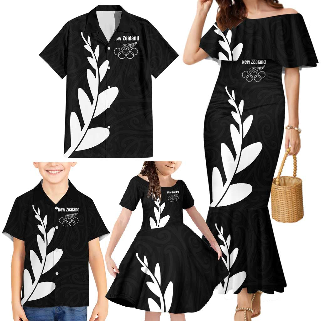 Personalised New Zealand Canoeing Special Jersey Family Matching Mermaid Dress and Hawaiian Shirt LT03 - Polynesian Pride