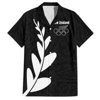 Personalised New Zealand Canoeing Special Jersey Family Matching Off Shoulder Short Dress and Hawaiian Shirt LT03 Dad's Shirt - Short Sleeve Black - Polynesian Pride