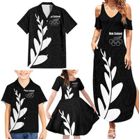 Personalised New Zealand Canoeing Special Jersey Family Matching Summer Maxi Dress and Hawaiian Shirt LT03 - Polynesian Pride