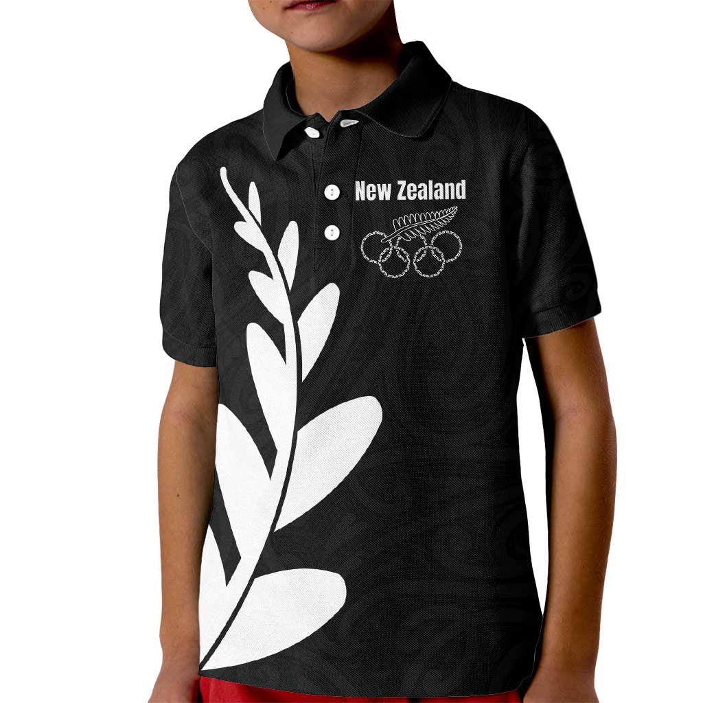 Personalised New Zealand Canoeing Special Jersey Kid Polo Shirt LT03 Kid Black - Polynesian Pride