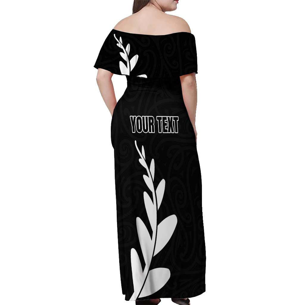 Personalised New Zealand Canoeing Special Jersey Off Shoulder Maxi Dress