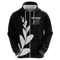 Personalised New Zealand Canoeing Special Jersey Zip Hoodie