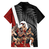 New Zealand Te Matatini Family Matching Long Sleeve Bodycon Dress and Hawaiian Shirt Kapa Haka and Silver Fern - Maori Art Pattern LT03 - Polynesian Pride