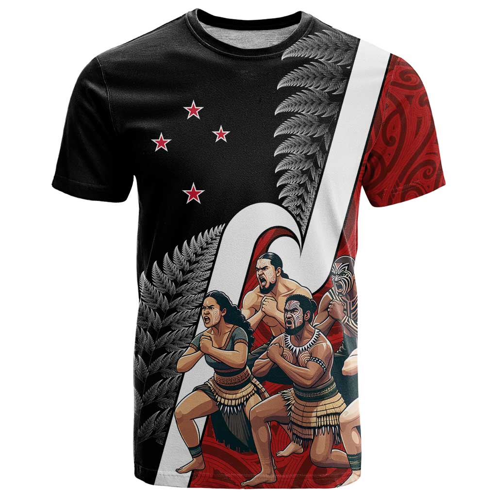 New Zealand Te Matatini T Shirt Kapa Haka and Silver Fern - Maori Art Pattern LT03 Black - Polynesian Pride