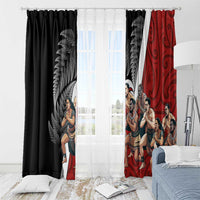 New Zealand Te Matatini Window Curtain Kapa Haka and Silver Fern - Maori Art Pattern