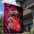 Pasifika Festival Garden Flag Plumeria Turtles with Hibiscus - Polynesian Art Tattoo Pink Color