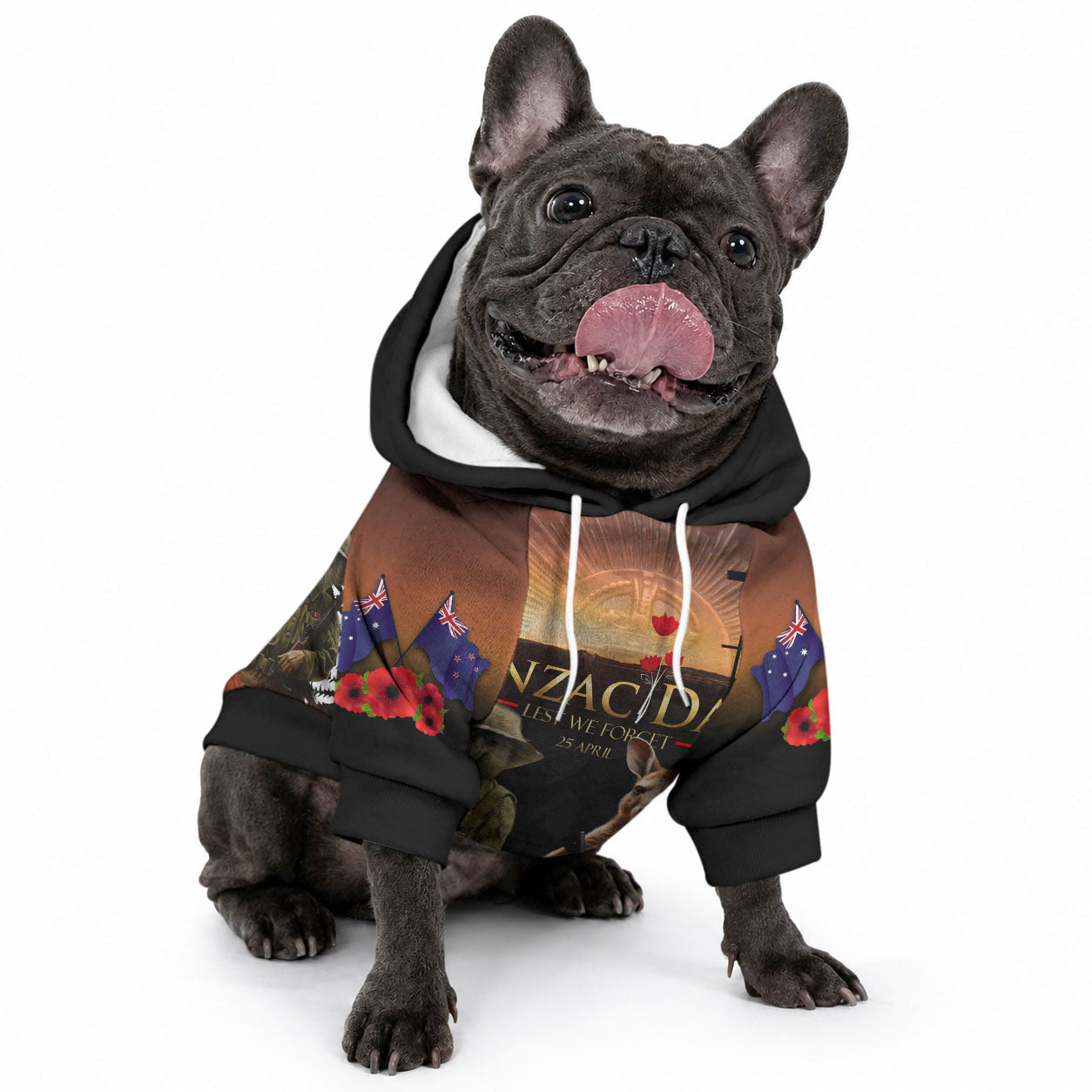 New Zealand and Australia ANZAC Day Pet Hoodie